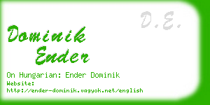 dominik ender business card